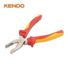 Kìm cách điện 1000V VDE bằng thép Cr-V kích thước 200mm Kendo - 11003