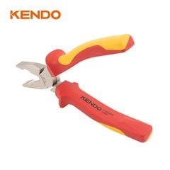 Kìm cách điện 1000V VDE bằng thép Cr-V kích thước 200mm Kendo - 11003