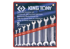 6-22mm bộ hai đầu miệng 8 cái hệ mét Kingtony 1108MR