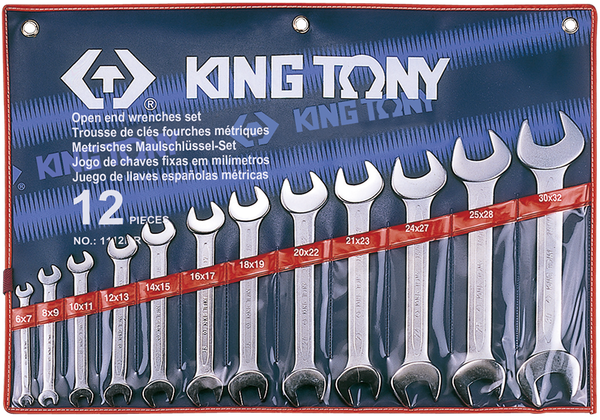 6-32mm bộ hai đầu miệng 12 cái hệ mét Kingtony 1112MR