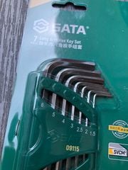 Bộ lục giác đầu bằng dài 7 chi tiết SATA 09115