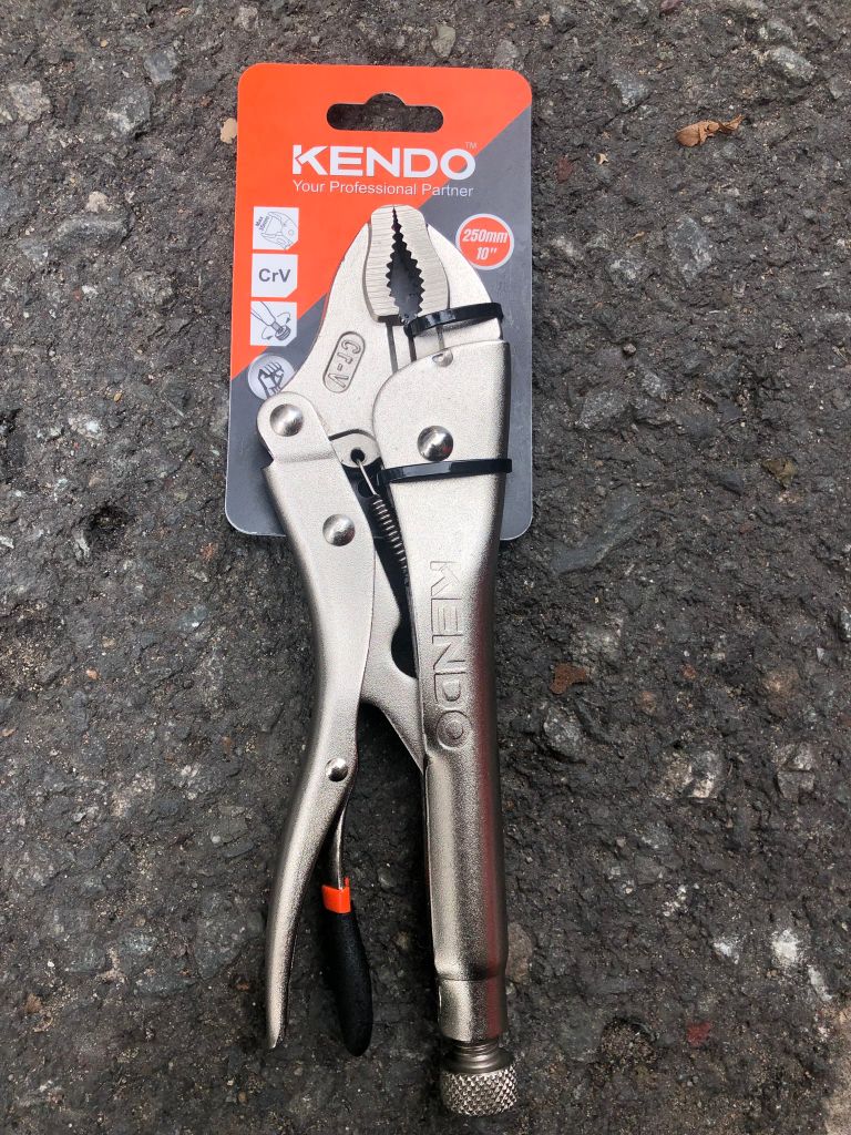 Kìm bấm hàm cong bằng thép Cr-V 10 inch 250mm Kendo - 11606
