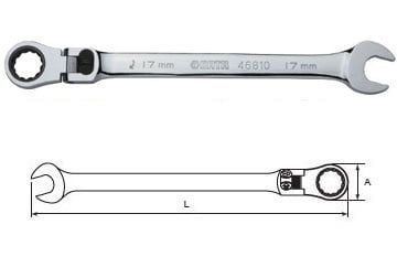 Cờ lê lắt léo tự động có chốt khóa 11mm Sata 46-804 (46804)