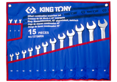 6-32mm Bộ cờ lê vòng miệng 15 chi tiết Kingtony 1275MRN