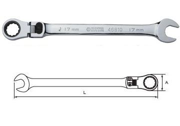 Cờ lê lắt léo tự động có chốt khóa 12mm Sata 46-805 (46805)