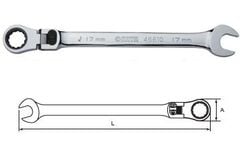 Cờ lê lắt léo tự động có chốt khóa 14mm Sata 46-807 (46807)