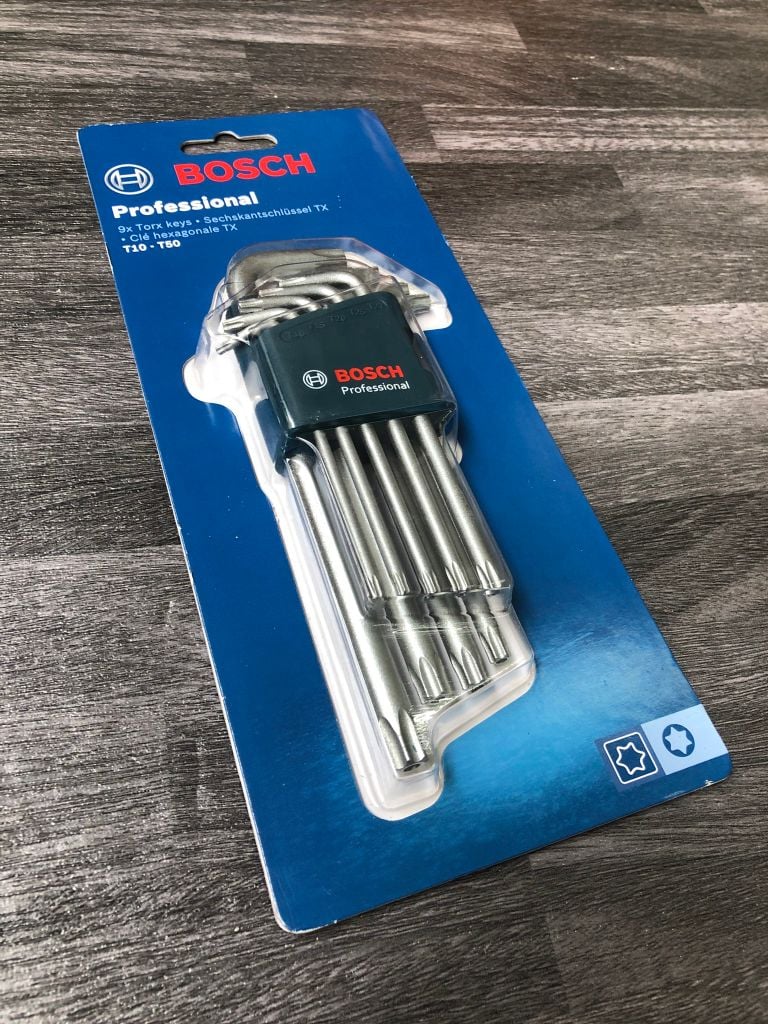 Bộ chìa vặn 9 món đầu bông chữ L Bosch 1600A01TH4