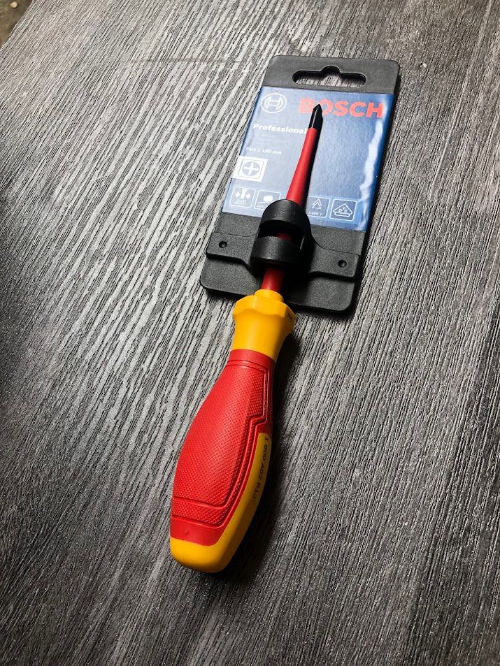 Tua vít cách điện VDE đầu chữ thập PH1 Bosch 1600A02NB8