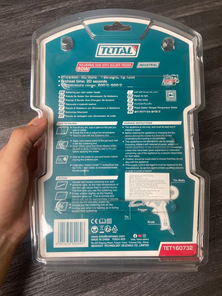 Mỏ hàn xung 90W Total TET160732