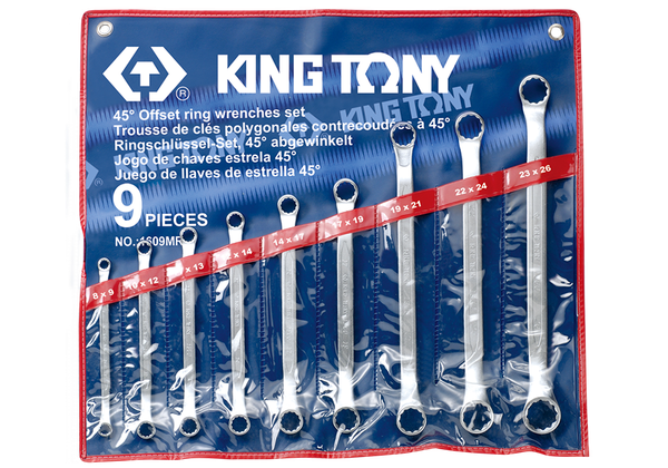 8-26mm bộ hai đầu vòng 9 cái hệ mét Kingtony 1609MR