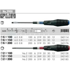 219mm Tô vít cán mềm đàn hồi Anex No.3900- 6x100