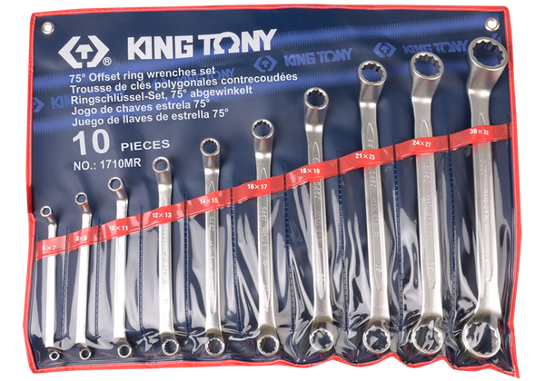 6-32mm bộ hai đầu vòng 10 cái hệ mét Kingtony 1710MR