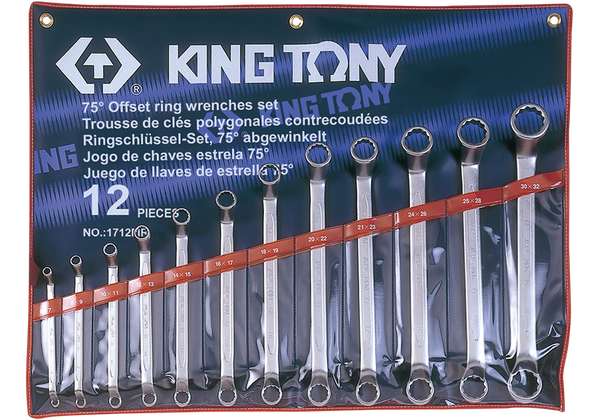 6-32mm bộ hai đầu miệng 12 cái hệ mét Kingtony 1712MR