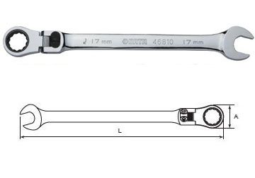 Cờ lê lắt léo tự động có chốt khóa 18mm Sata 46-811 (46811)