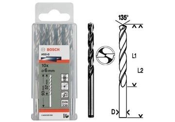 3.5mm Bộ mũi khoan sắt 10 mũi HSS-G Bocsh 2608595058