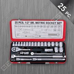 Bộ típ 1/2 6 góc  25 cái (hộp sắt) 299-095