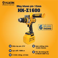 Máy khoan PIN - 13mm Hukan BODY
HK-Z1600