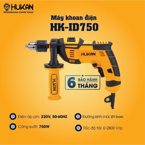 Máy khoan điện Hukan HK-ID750