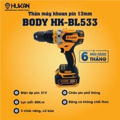 Thân máy khoan từ 13mm Hukan BODY
HK-533BL