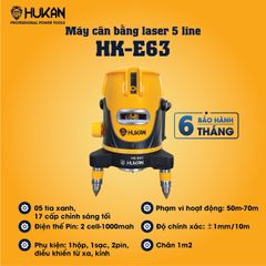 Máy cân bằng laser 5 line Hukan HK-E63