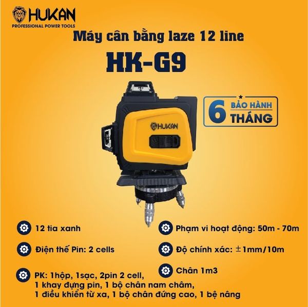 Máy cân bằng laser 16 line Hukan HK-G9