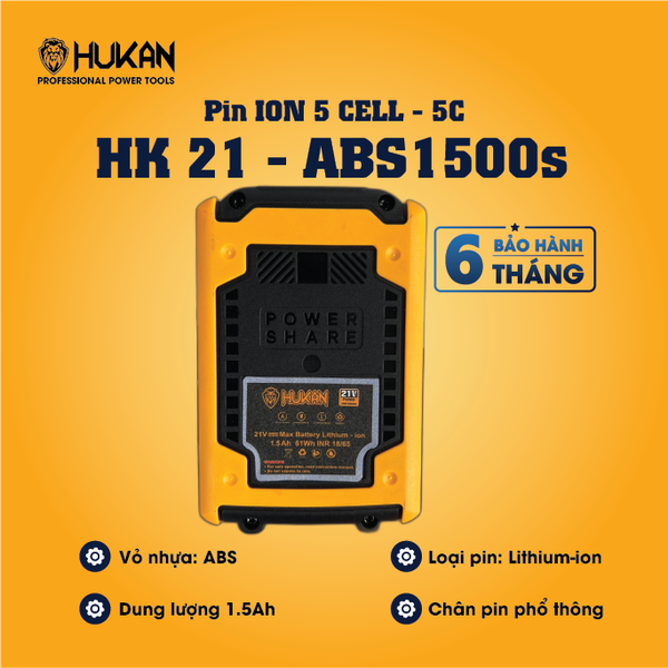 Pin ION 5Cell - 5C Hukan HK 21 - ABS1500s