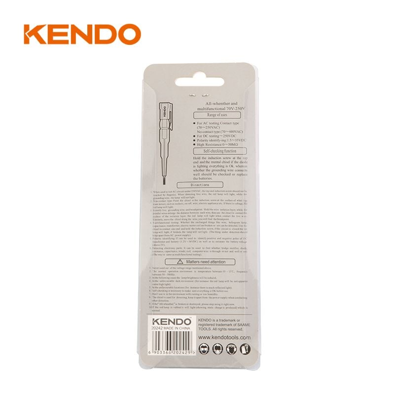 Bút thử điện kích thước 3.5x135mm kendo - 20242