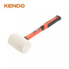 Búa cao su đầu trắng 450g/ 160z tay cầm bằng sợi thủy tinh Kendo - 25501