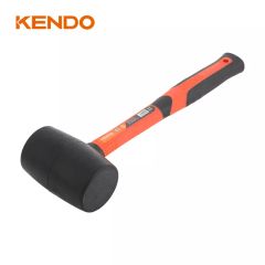 Búa cao su đầu đen 450g/ 160z tay cầm bằng sợi thủy tinh Kendo - 25502