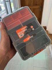 Hộp nhựa đựng đồ nghề 9 ngăn kích thước 15.5 x 22 x 6 cm Kendo - 90234