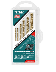 2-8mm Bộ mũi khoan kim loại HSS 6 chi tiết Total TACSD0605