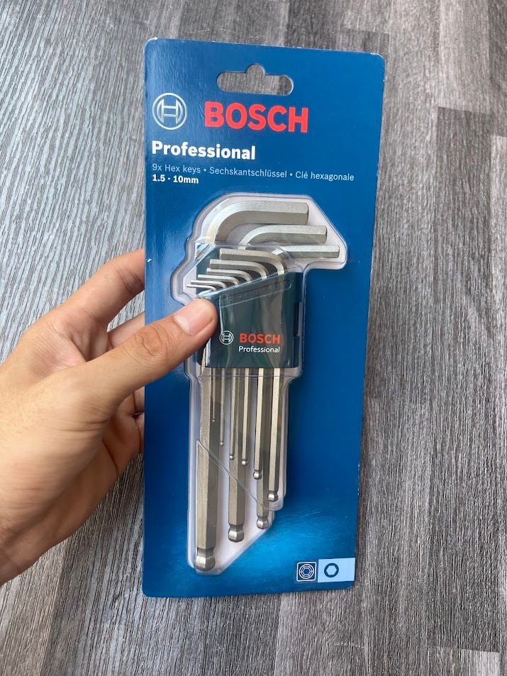 Bộ chìa vặn 9 món đầu lục giác chữ L Bosch 1600A01TH5