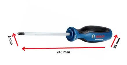 Tua vít đầu hoa thị PZ2*125 mm Bosch 1600A01V08