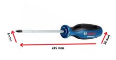 Tua vít đầu hoa thị PZ2*125 mm Bosch 1600A01V08