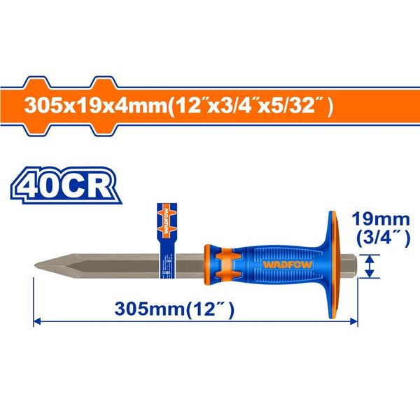 Mũi đục nhọn bê tông 19x305mm Wadfow WCC2314