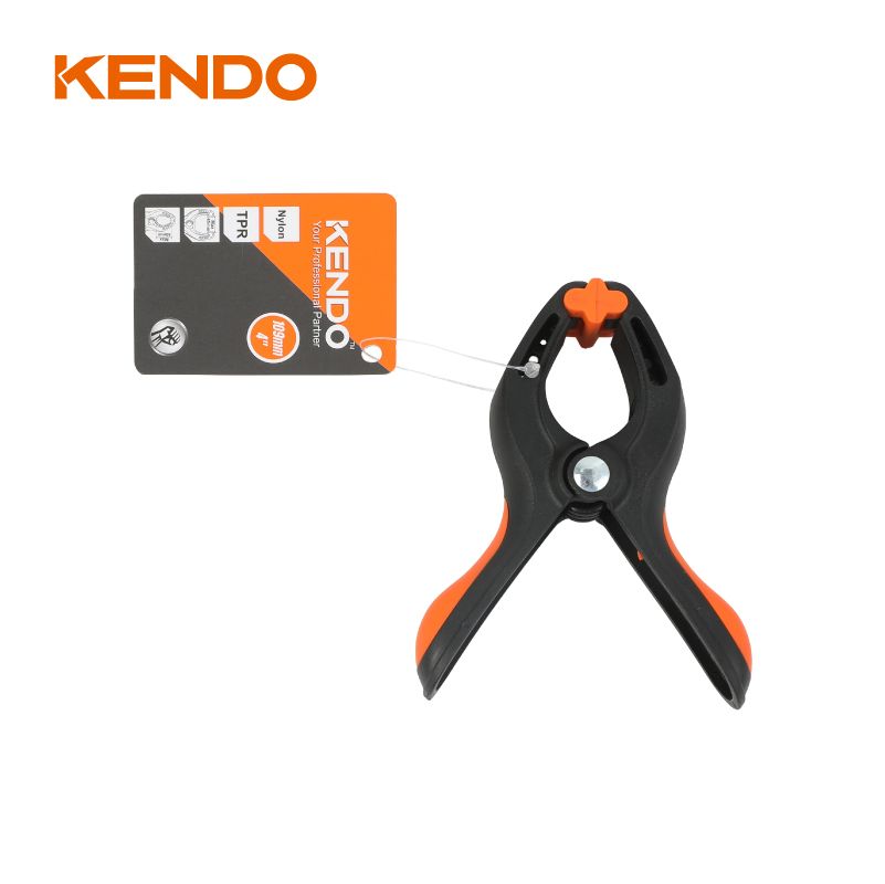 Kẹp lò xo tay cầm bọc nhựa TPR kích thước 3 inch 84mm Kendo - 40101