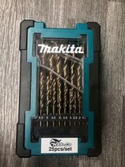 BỘ MŨI KHOAN KIM LOẠI HSS-CO 25CÁI/BỘ Makita D-67577