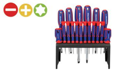 Bộ Tua vít 18 cái gồm các tua vít đầu hình hoa khế, đầu dẹt, đầu sao, thép hợp
kim CR-V Workpro - WP200506