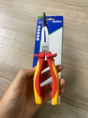 Kìm nhọn cách điện 1000V VDE bằng thép Cr-V 6