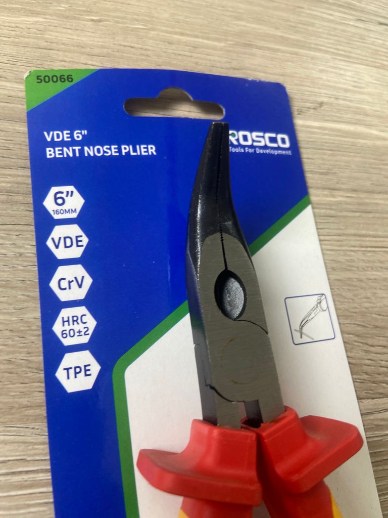 Kìm nhọn mỏ cong cách điện 1000V VDE bằng thép Cr-V 6