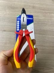 Kìm nhọn mỏ cong cách điện 1000V VDE bằng thép Cr-V 6