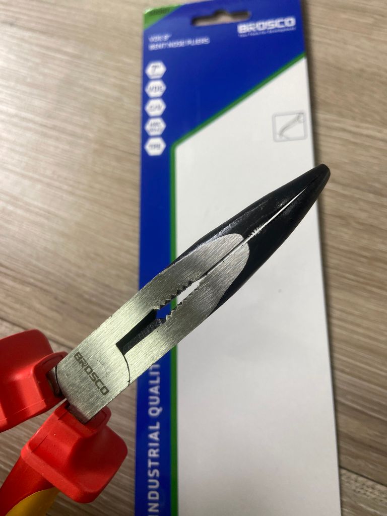 Kìm nhọn mỏ cong cách điện 1000V VDE bằng thép Cr-V 8