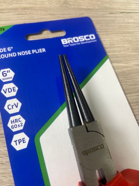 Kìm nhọn mũi tròn cách điện 1000V VDE bằng thép Cr-V 6