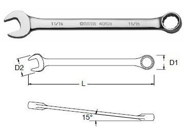 Cờ lê vòng miệng bóng mờ 60mm Sata 40-252 (40252)