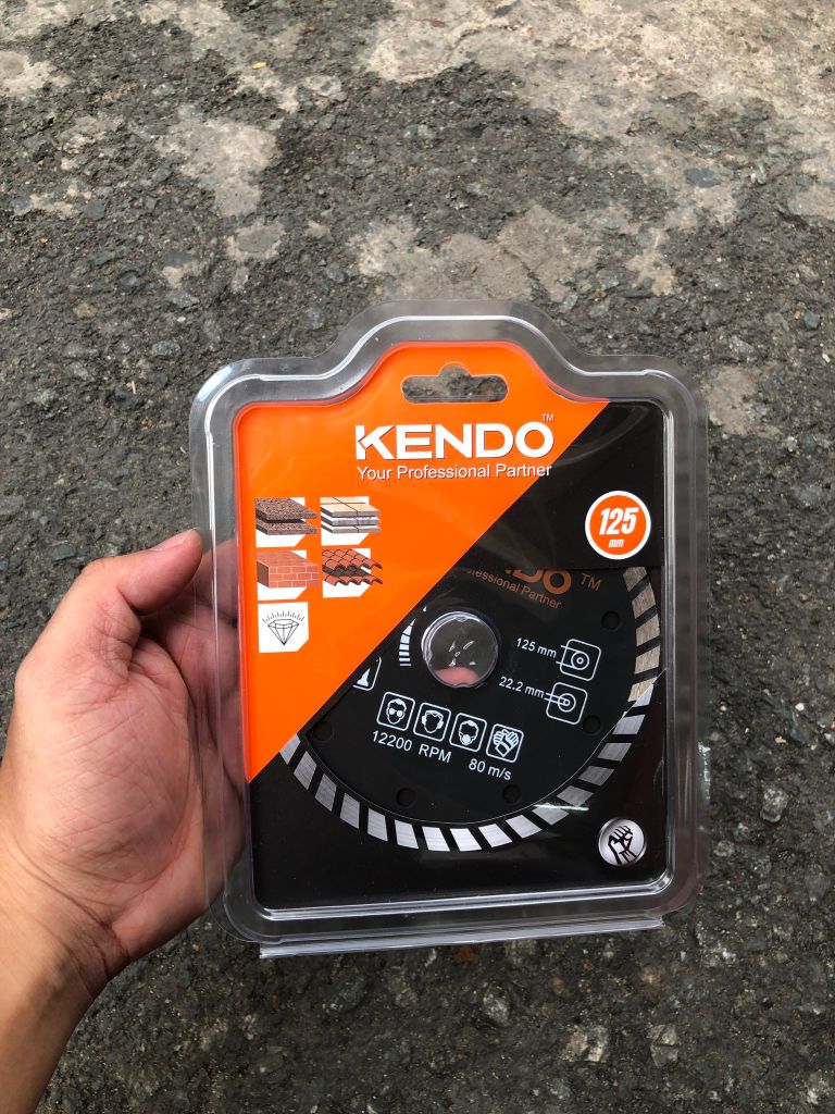 Đĩa cắt kim cương vành Turbo 125×22.23/20/16mm Kendo - 61212112