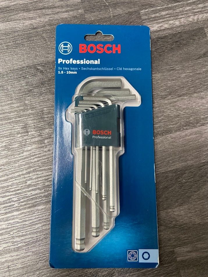 Bộ chìa vặn 9 món đầu lục giác chữ L Bosch 1600A01TH5