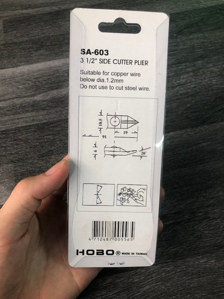 Kìm cắt nhựa 3.5'' hobo đen SA-603