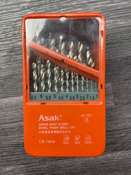 Bộ Mũi Khoan Sắt, Inox Asaki AK-3572