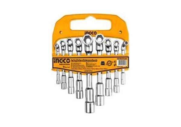 7-19mm Bộ 9 chìa lục giác vặn góc chữ L INGCO LASWT0901