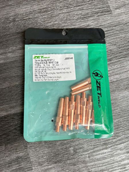 Béc (bép) hàn Mig Pana ZETweld M6*45*1.2